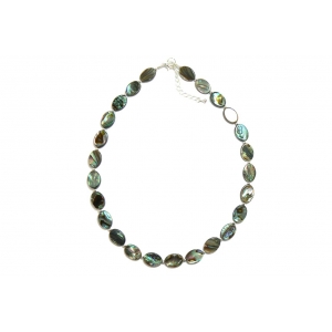 Paua Shell Necklace - Oval Beads